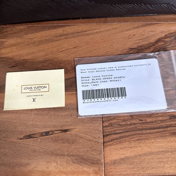 Louis Vuitton Vintage Leather Black Opera Sparta Purse EUC - Picture 9 of 9